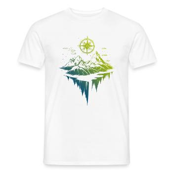 Berge Symbol Kompass - Männer T-Shirt - Weiß - Vorne - AI Model Male 178 dark (178cm)