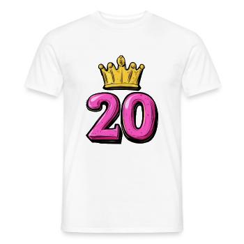 20 Number Crown - Men's T-Shirt - white - Front - AI Model Male 178 dark (178cm)
