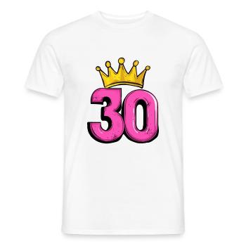 Couronne à 30 chiffres - T-shirt homme - blanc - Devant - AI Model Male 178 dark (178cm)