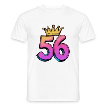 56 Number Krone - Men's T-Shirt - white - Front - AI Model Male 178 dark (178cm)