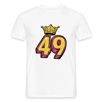 49 Zahl Krone - Männer T-Shirt - Weiß - Vorne - AI Model Male 178 dark (178cm)