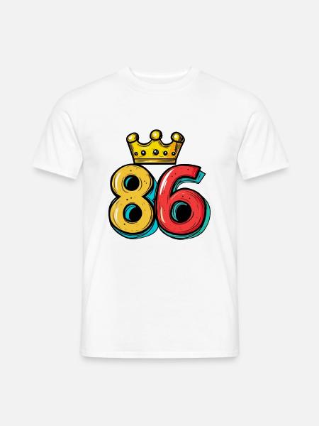 86 Number Krone - Men's T-Shirt - white