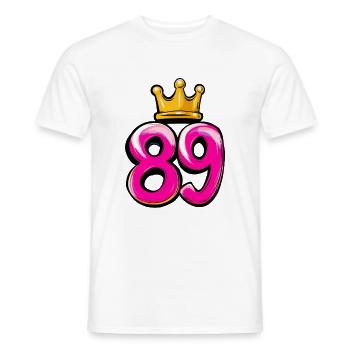 89 Couronne de chiffres - T-shirt homme - blanc - Devant - AI Model Male 178 dark (178cm)