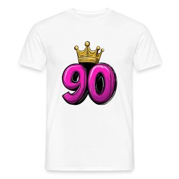 90 Number Crown - Men's T-Shirt - white - Front - AI Model Male 178 dark (178cm)