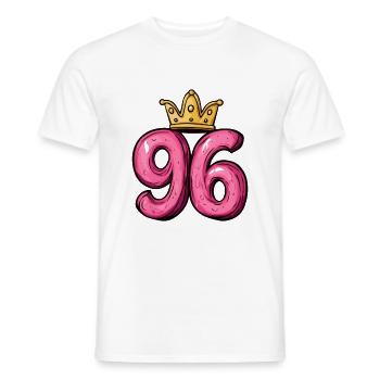 96 Number Krone - Men's T-Shirt - white - Front - AI Model Male 178 dark (178cm)