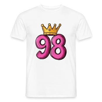 98 Number Krone - Men's T-Shirt - white - Front - AI Model Male 178 dark (178cm)
