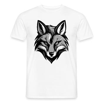 Tête de renard - T-shirt homme - blanc - Devant - AI Model Male 178 dark (178cm)