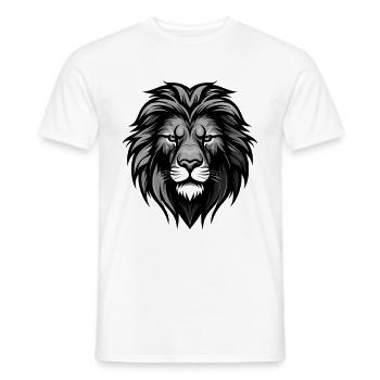 Tête de Lion - T-shirt homme - blanc - Devant - AI Model Male 178 dark (178cm)