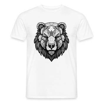 Polar Bear Head Polar Bear - Men's T-Shirt - white - Front - AI Model Male 178 dark (178cm)
