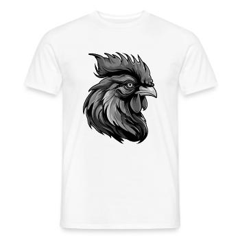 Rooster Portrait - Men's T-Shirt - white - Front - AI Model Male 178 dark (178cm)