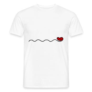 herz ornamente - Männer T-Shirt - Weiß - Vorne - AI Model Male 178 dark (178cm)