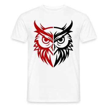 Owl Animal - Men's T-Shirt - white - Front - AI Model Male 178 dark (178cm)