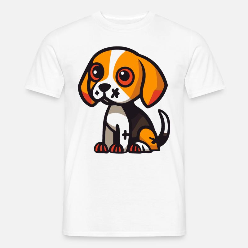 Beagle Hund Halloween Tier - Männer T-Shirt - Weiß