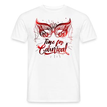Carnaval carnaval masque - T-shirt homme - blanc - Devant - AI Model Male 178 dark (178cm)