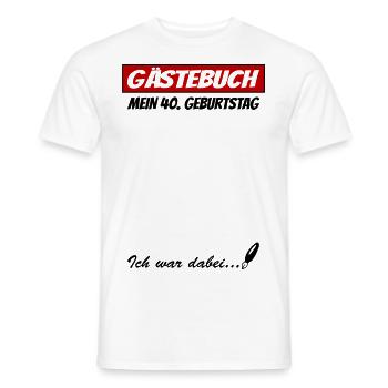 40 Jahre Geburtstag - Männer T-Shirt - Weiß - Vorne - AI Model Male 178 dark (178cm)