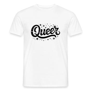 Queer - Cool LGBTQIA+ Logo - T-shirt homme - blanc - Devant - AI Model Male 178 dark (178cm)