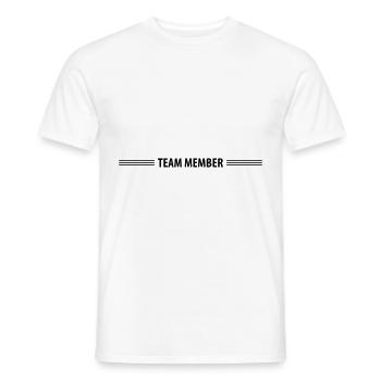 Membres de l’équipe - T-shirt homme - blanc - Devant - AI Model Male 178 dark (178cm)