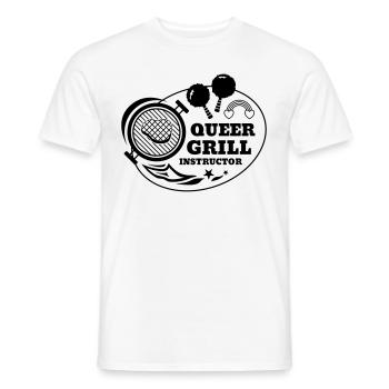 Queer Grill Instructor BBQ Geschenkidee - Männer T-Shirt - Weiß - Vorne - AI Model Male 178 dark (178cm)