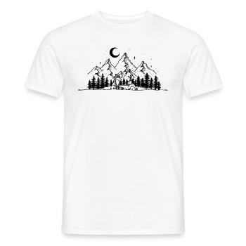 Fox lapin bonne nuit cadeau photo enfants - T-shirt homme - blanc - Devant - AI Model Male 178 dark (178cm)