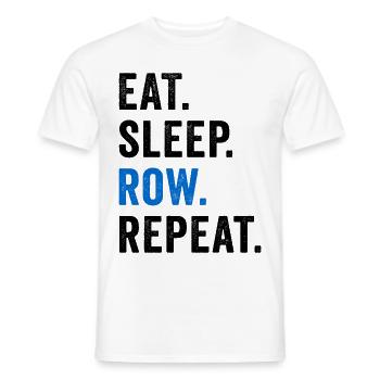 Eat Sleep Row Repeat Rowing Club Kayaking Canoe Wa - Männer T-Shirt - Weiß - Vorne - AI Model Male 178 dark (178cm)