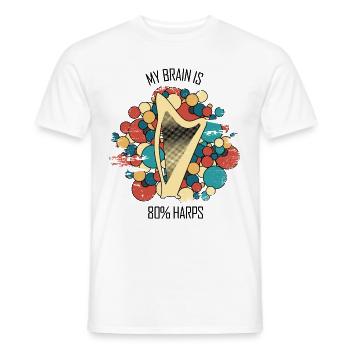 Harfe Geschenk Musikinstrument Musiker Zupfen - Männer T-Shirt - Weiß - Vorne - AI Model Male 178 dark (178cm)