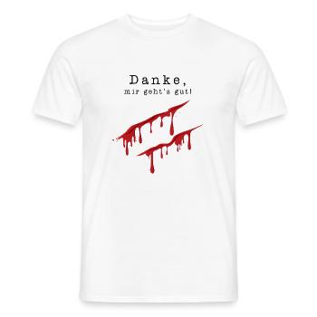 Wunde Verletzung Halloween Party Mundbedeckung - Männer T-Shirt - Weiß - Vorne - AI Model Male 178 dark (178cm)
