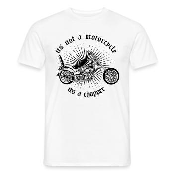 ce n'est pas une moto c'est un chopper - chopper - T-shirt homme - blanc - Devant - AI Model Male 178 dark (178cm)