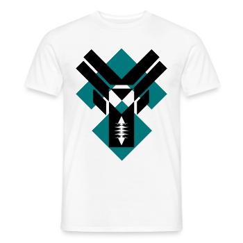 Géométrique Y - T-shirt homme - blanc - Devant - AI Model Male 178 dark (178cm)