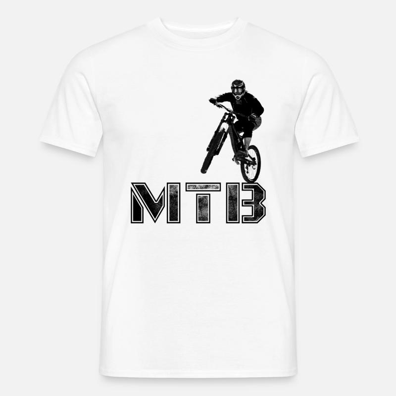 MTB Mountainbiking Geschenk - Männer T-Shirt - Weiß