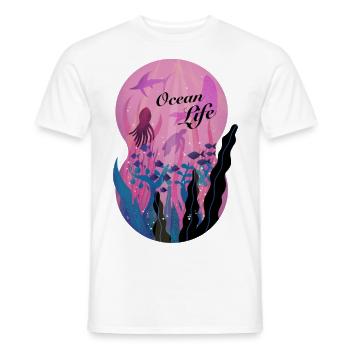 Leben im Ozean - Männer T-Shirt - Weiß - Vorne - AI Model Male 178 dark (178cm)
