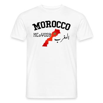 Marokko auf Amazigh und Arabisch - Männer T-Shirt - Weiß - Vorne - AI Model Male 178 dark (178cm)