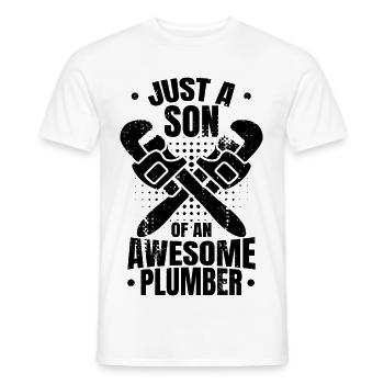 Little Plumber - Men's T-Shirt - white - Front - AI Model Male 178 dark (178cm)