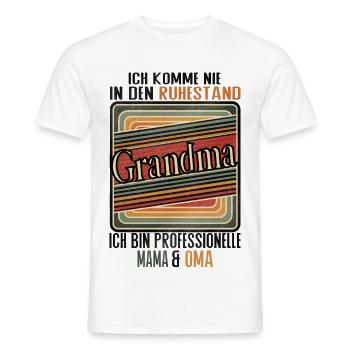 Grandma Retirement Funny Granny - Men's T-Shirt - white - Front - AI Model Male 178 dark (178cm)