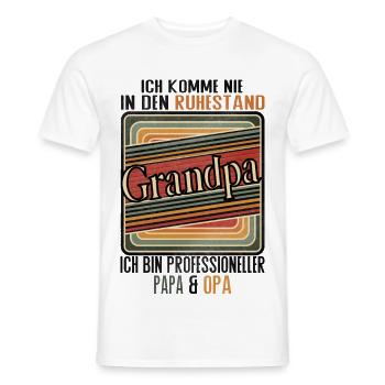 I'll Never Retire Dad Grandpa - Men's T-Shirt - white - Front - AI Model Male 178 dark (178cm)
