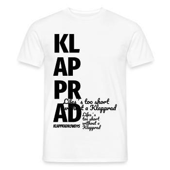 Klapprad Faltrad Geschenk Spruch Life´s too short - Männer T-Shirt - Weiß - Vorne - AI Model Male 178 dark (178cm)