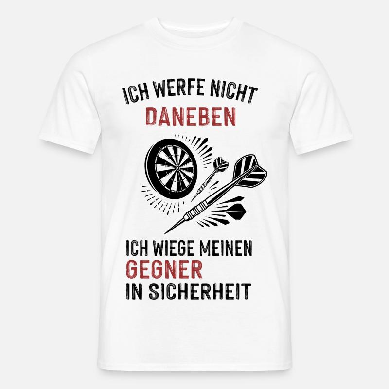 ich werfe nicht daneben... - Männer T-Shirt - Weiß