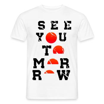 See You Tomorrow Inspiration Art Japon - T-shirt homme - blanc - Devant - AI Model Male 178 dark (178cm)