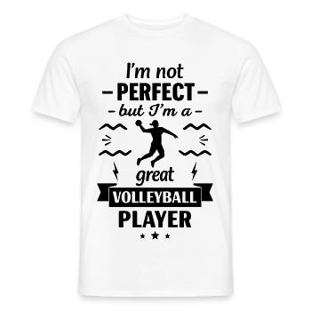 Super Volleyball Player Sport - Men's T-Shirt - white - Front - AI Model Male 178 dark (178cm)