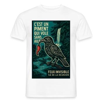 Vintage Reunion Flying Pepper - Men's T-Shirt - white - Front - AI Model Male 178 dark (178cm)