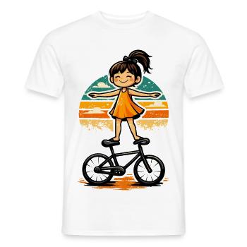 Cyclisme artistique, Cyclisme artistique, Cyclisme en salle, Fille - T-shirt homme - blanc - Devant - AI Model Male 178 dark (178cm)