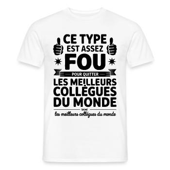 Departure Co-worker New Job Retirement - Men's T-Shirt - white - Front - AI Model Male 178 dark (178cm)