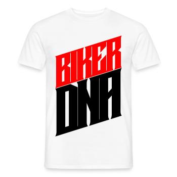 BIKER DNA - Men's T-Shirt - white - Front - AI Model Male 178 dark (178cm)