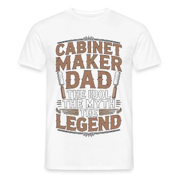 Ébéniste Papa L’idole Le Mythe Le Menuisier - T-shirt homme - blanc - Devant - AI Model Male 178 dark (178cm)