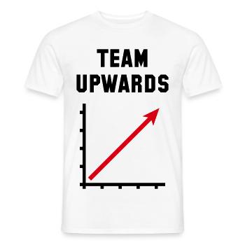 Team Upwards (Success / Progress / POS Red 2C) - Men's T-Shirt - white - Front - AI Model Male 178 dark (178cm)