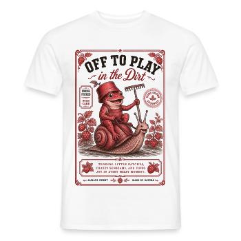 Urban Gardening Off To Play In The Dirt - Men's T-Shirt - white - Front - AI Model Male 178 dark (178cm)