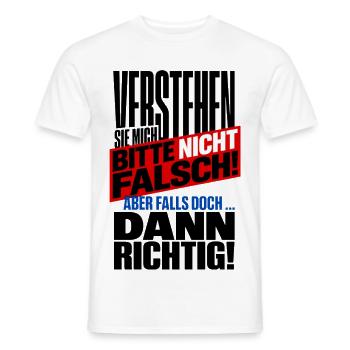 Missverständnis - Männer T-Shirt - Weiß - Vorne - AI Model Male 178 dark (178cm)
