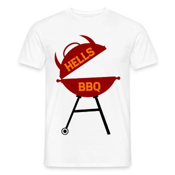Talons : design de barbecue style rétro - T-shirt homme - blanc - Devant - AI Model Male 178 dark (178cm)