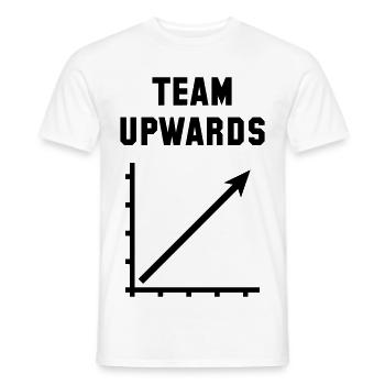 Team Upwards (Success / Progress / Black) - Men's T-Shirt - white - Front - AI Model Male 178 dark (178cm)