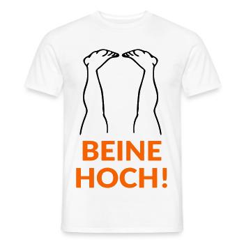 Motivation Beine Hoch - Männer T-Shirt - Weiß - Vorne - AI Model Male 178 dark (178cm)