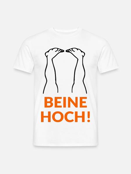 Motivation Beine Hoch - Männer T-Shirt - Weiß